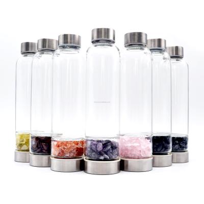 China Viable Hot Sale Natural Crystal Water Bottle Crystal Infused Water Bottle Crystal Quartz Bottle for sale