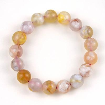 China China 7-8MM Natural Stones Crystal Gemstone Cherry Agate Beaded Healing Bracelet for sale