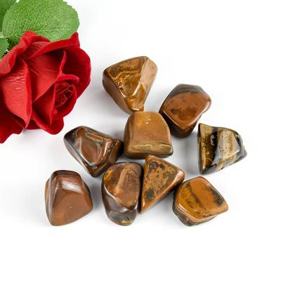 China Natural Quartz Rock Stone Gravel Tumbled Stone China Crystal Healing Stones Tiger Eye for sale