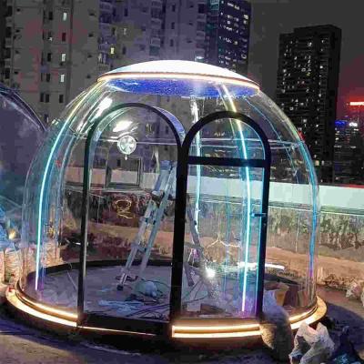 China Hotel/ Outdoor/ Garden/Restaurant/ Cafe/ Resorts/ Vilas/ camping Prefab Glass Pc Tent For Restaurant Outdoor Dining Polytunnel Dome House for sale