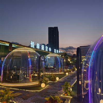 China Hotel/ Outdoor/ Garden/Restaurant/ Cafe/ Resorts/ Vilas/ camping Hot Selling Pu Bubble Clear Dome Prefabricate Igloo Tent With Light Strips House for sale