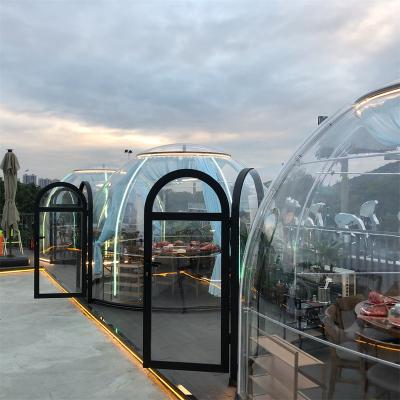 China Hotel/ Outdoor/ Garden/Restaurant/ Cafe/ Resorts/ Vilas/ camping Outdoor Storm Snow Proof Modern Cabin Restaurant Snow Prefab Air Clear Dome Green House Tent for sale