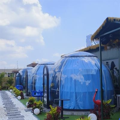 China Hotel/ Outdoor/ Garden/Restaurant/ Cafe/ Resorts/ Vilas/ camping Clear Outdoor Pc Aluminium Igloo Glass Geodesic Dome Tent Dome House Design Panels for sale