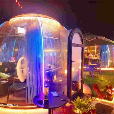 China Hotel/ Outdoor/ Garden/Restaurant/ Cafe/ Resorts/ Vilas/ camping Outdoor Polycarbonate Glass Garden Geodesic Extra Large Dome Prefab House For Sale for sale