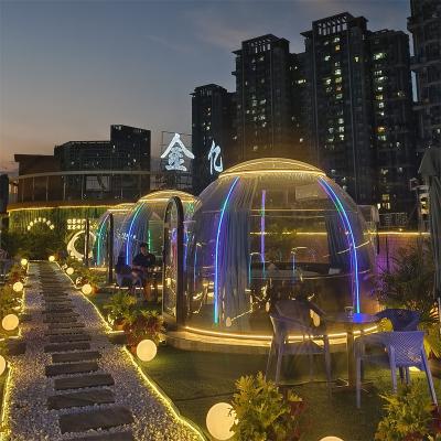 China Hotel/ Outdoor/ Garden/Restaurant/ Cafe/ Resorts/ Vilas/ camping Polycarbonate Outdoor Transparent House Set Dome Transparent Igloo Tent Dome for sale