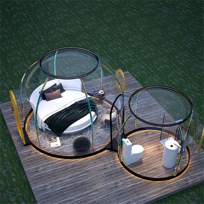 China Hotel/ Outdoor/ Garden/Restaurant/ Cafe/ Resorts/ Vilas/ camping Customized Transparent Canopy Geodesic Dome Greenhouse Outdoor Dome Igloo Garden Tent for sale