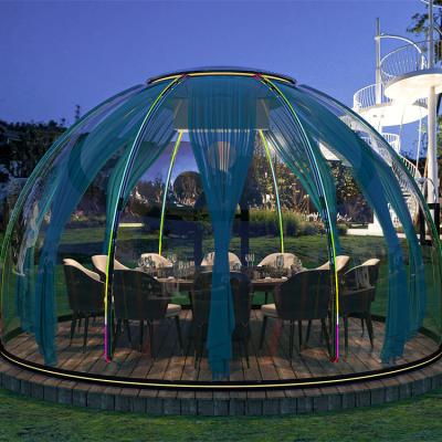 China Hotel/ Outdoor/ Garden/Restaurant/ Cafe/ Resorts/ Vilas/ camping High Toughness Luxury Waterproof Polycarbonate Dome Tent Eco Bubble House With Bathroom for sale