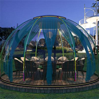 China Hotel/ Outdoor/ Garden/Restaurant/ Cafe/ Resorts/ Vilas/ camping Cabin Hotel Outdoor Tiny Geodesic Green Prefab Polyurethane Dome Dining House for sale