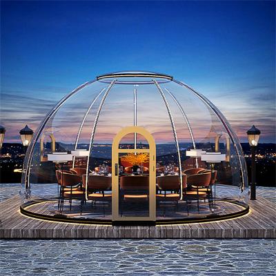 China Hotel/ Outdoor/ Garden/Restaurant/ Cafe/ Resorts/ Vilas/ camping Hotel Pc Glass Transparent Camping Popular Star Room Outdoor Winter Igloo Dome Tent for sale