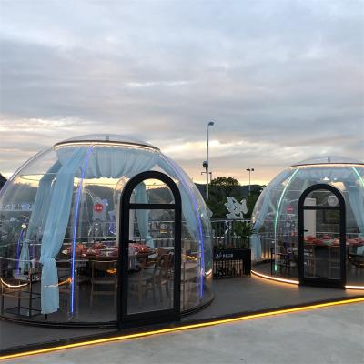 China Hotel/ Outdoor/ Garden/Restaurant/ Cafe/ Resorts/ Vilas/ camping Prefabricated Hotel Pc Families Use Round Geodesic Glamping Clear Bubble House Tent for sale