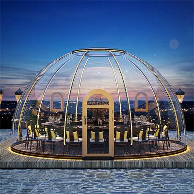 China Hotel/ Outdoor/ Garden/Restaurant/ Cafe/ Resorts/ Vilas/ camping Outdoor Hotel Glamping Glass Pc Modular Igloo Geodesic Dome Homes Tents for sale