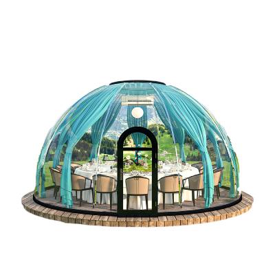 China Hotel/ Outdoor/ Garden/Restaurant/ Cafe/ Resorts/ Vilas/ camping Outdoor  6.05diameter Hotel Dome Glass Aluminum Pc Green Dome Insulated Dome Glass House for sale