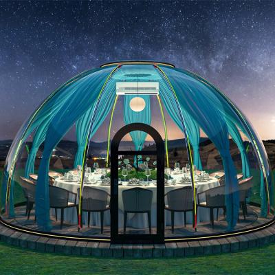 China Hotel/ Outdoor/ Garden/Restaurant/ Cafe/ Resorts/ Vilas/ camping New Waterproof Sunroom Star ViewBubble Dome Glass House With Bathroom for sale