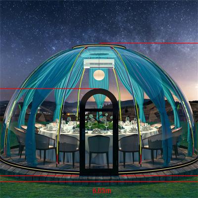 China Hotel/ Outdoor/ Garden/Restaurant/ Cafe/ Resorts/ Vilas/ camping Luxurious Prefab Polycarbonate Glamping Igloo Glass Geodesic House Dome for sale