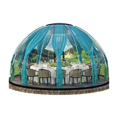 China Hotel/ Outdoor/ Garden/Restaurant/ Cafe/ Resorts/ Vilas/ camping Luxury Clamping 6M Garden Easy Dome Kit For Sale Outdoor Winter Igloo Geodesic Dome House for sale