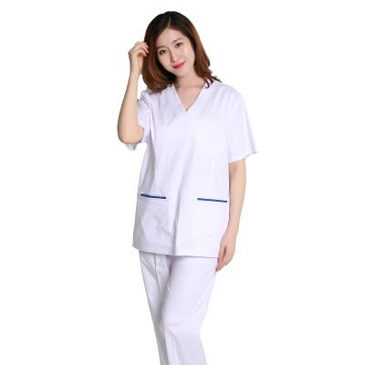 China Hospital OEM Available Male Nurse White Uniform Designs for sale