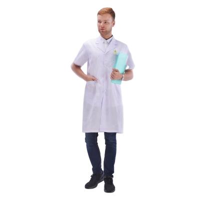 China Whosale Water Proof Coat Uniform Beauty Unisex Medical Slim Workwear White Lab Hospital Lab Coat for sale