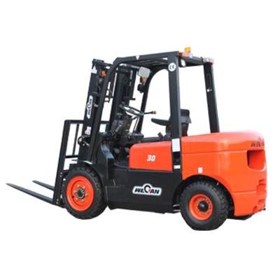 China Hotels 3 Ton All Terrain Forklift CPCD30Y Diesel Hydraulic 4WD Forklift for sale