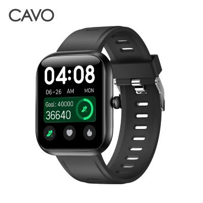 China 1.69 Inch Touch Screen Smart Watches 2021 New Arrivals Blood Oxygen Continuous Heart Rate Temperature Monitoring Smartwatch for sale