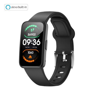 China Quite Popular Tuya Wristband Full Touch Screen Touch Smart Watch Support Alexa Speaker for sale