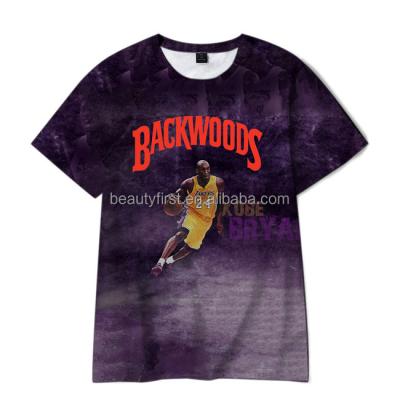 China Wholesale Short Sleeve Anime T-shirt Men Hip Hop Streetwear Summer Style Cotton Backwoods High Quality Shirt for sale