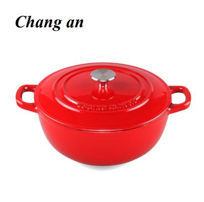 China Sustainable New Style Enameled Cast Iron Dutch Oven 25cm 27cm Casserole for sale