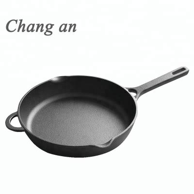 China Eco-friendly Cast Iron Home Outdoor Stove Rectangular Cookware Kitchen Frying Pan for sale