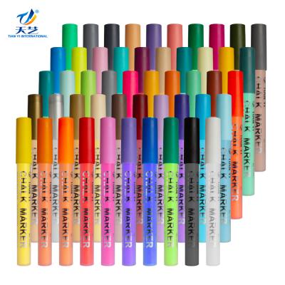 China School/Office Blackboard Liquid Chalk Marker Pen 50 Colors To Choose Soft Writing Pen Set for sale