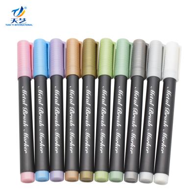 China Environmental Marker Stationery Smooth Writing Colorful Marker Pens Metallic Markers Pens For Mug Stone DIY for sale