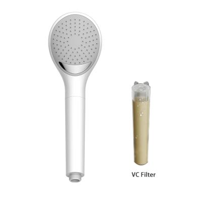 China With Switch Hand Held Filtered Bathroom Shower White Shower Head With Vitamin C Cartridge for sale