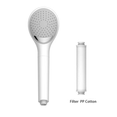 China Without Diverter Handheld Filtered Shower White Shower Head With Water Filter for sale