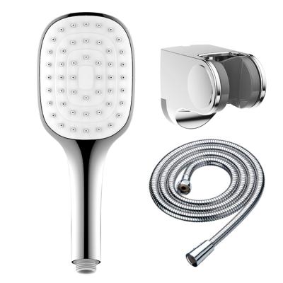 China Wholesale Free Function ABS Plastic Single Hand Rain Shower Head Set Slide Bar With 1.5M Stainless Steel Double Lock Hose For Bathroom for sale