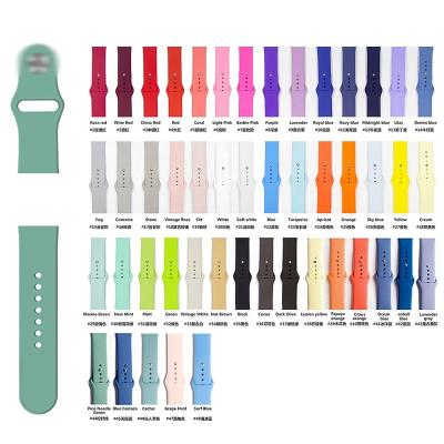 China Watch 1/2/3/4/5/6 Factory Price Silicone Soft Slap Rubber Watch Band For Apple iWatch Se 6 Gen 7 5 4 3 2 1 Sports Watchband of substitution for sale