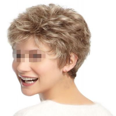 China Short Mixed Body Wave Two Color Hair Synthetic Lace Wig for sale