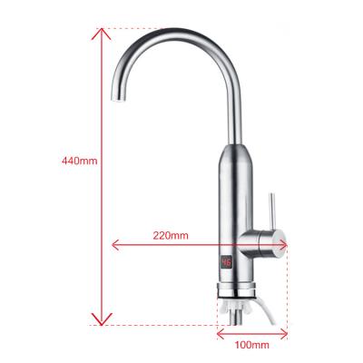 China Kitchen Faucets 220V 3000W Stainless Steel Water Heater Faucet Electric Heating Water Instant Faucet for sale