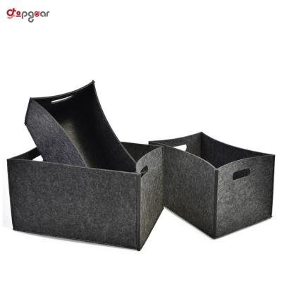 China Sustainable High Quality Foldable Home Decoration Felt Storage Basket for sale