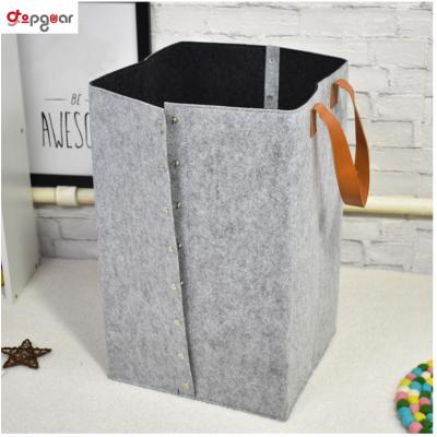 China Viable Popular Hot Selling Multifunctional Felt Foldable Storage Basket Large Felt Basket for sale