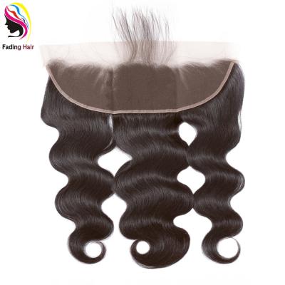 China Can be changed the design to any texture as you like Promotion 13x4 Brown Lace Front Closure Cuticle Aligned 100% Brazilian Remy Hair Headband & Closure With Baby Hair for sale