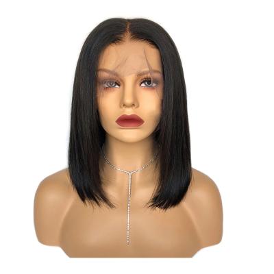 China Can be changed the design to any texture as you like Wholesale 13x4 Lace Front Human Hair Wigs Brazilian Straight Hair For Black Women for sale