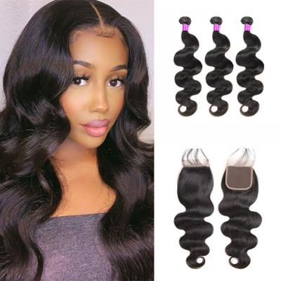 China Can be changed the design to any texture as you like Cheap Stock 7A Brazilian Body Wave Hair Brazilian Cambondian Cuticle Aligned Vendor Cuticle Aligned Weave Extension 3 Bundles & Closure Sets for sale