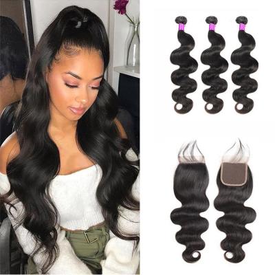 China Can be changed the design to any texture as you like Grade 7A Body Wave Brazilian Peruvian Hair Extension Set Weaves Bundles With HD Lace Closure Frontal Set 4x4 for sale