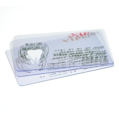 China PVC material translucent/transparent waterproof/waterproof advertising/badge card/ID card for sale