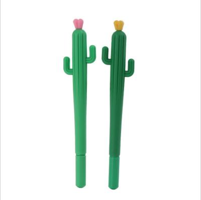 China Creative Factory Wholesale Normal Professional Modeling Glue Cactus Soft Gel Pen Learning Office Stationery for sale