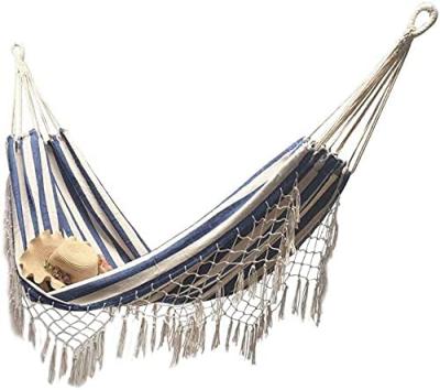 China BODI 2 Person Large Modern Handmade Brazilian Macrame Fringe Natural Hand - Woven Hammock & Double Cotton Devil Luxury Chair for sale