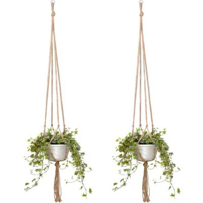 China Modern Handmade Plant Hanger Indoor and Outdoor BODI Cotton Macrame Plant Hanger Home Decoration for sale