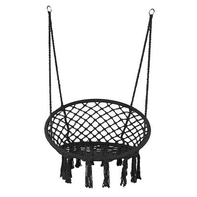 China Modern Hammock Chair Macrame Swing Hanging Cotton Rope Macrame Hammock Swing Chair Indoor Outdoor Home Yard for sale