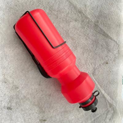 China PVC Sports Water Bottle Wide Mouth Double Wall Vacuum Insulated Stainless Steel Sports Water Bottle With Straw Lid for sale