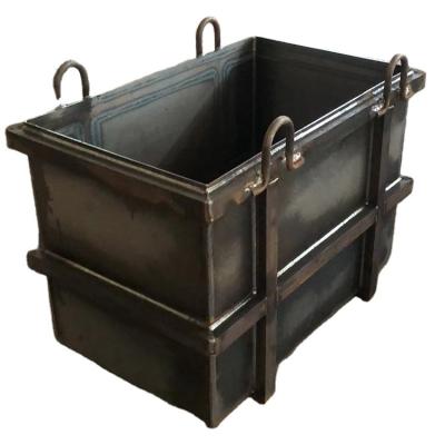 China Frame Part Iron Industrial Waste Bin Garbage Hopper Steel Welding Hot Dip Galvanized Fabrication for sale