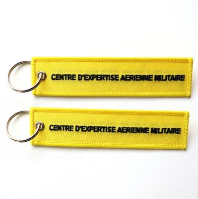 China Eco - Friendly Custom Twill Fabric Embroidered Key Chain For Promotional Gifts for sale