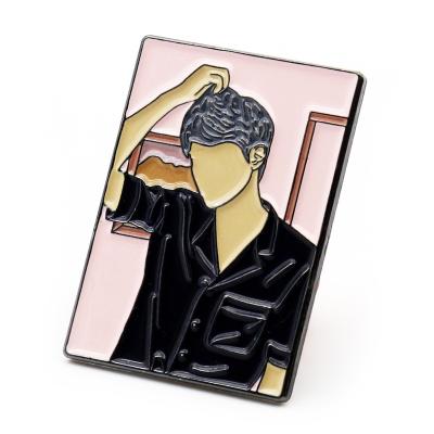 China Custom Europe Idol Rts Logo Merchandise Flower Boy Korea Kpop Lapel Pin Badge Metal Hard Enamel Pin for sale